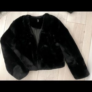 Bardot Black Fur Jacket (small)